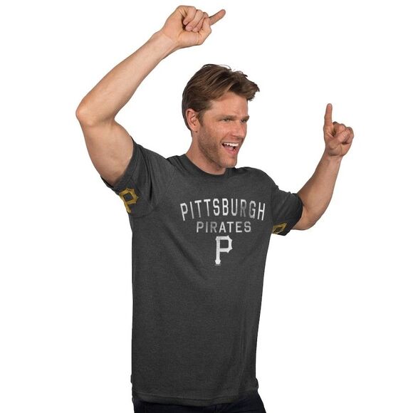 NWT Hands High MLB Pittsburgh Pirates Dark Gray Tri-Blend T-Shirt Men Size L - Picture 1 of 13